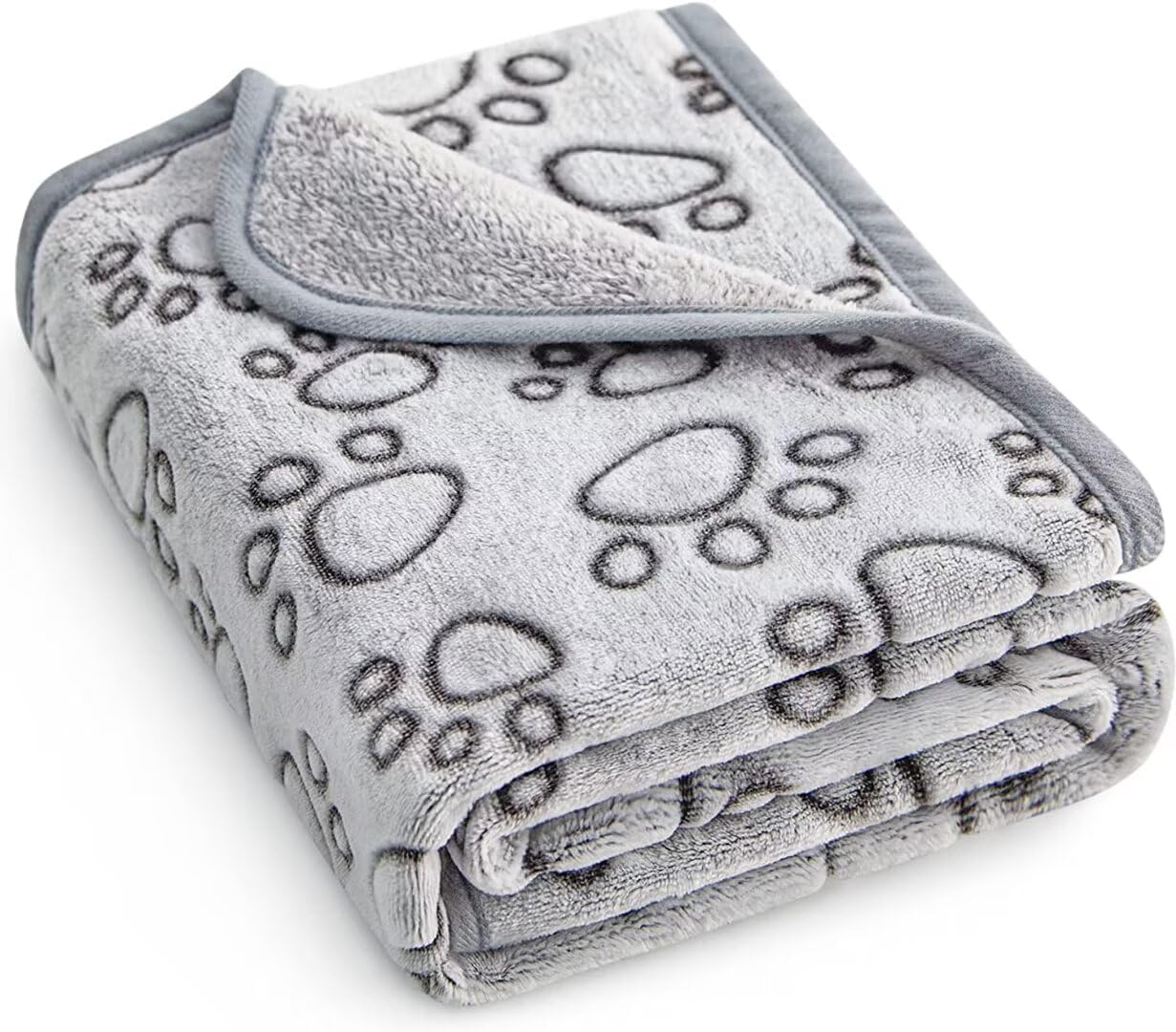 Soft Washable Dog & Cat Blanket, 40x32" Cozy Fleece Pet Throw for Small, Medium & Large Pets