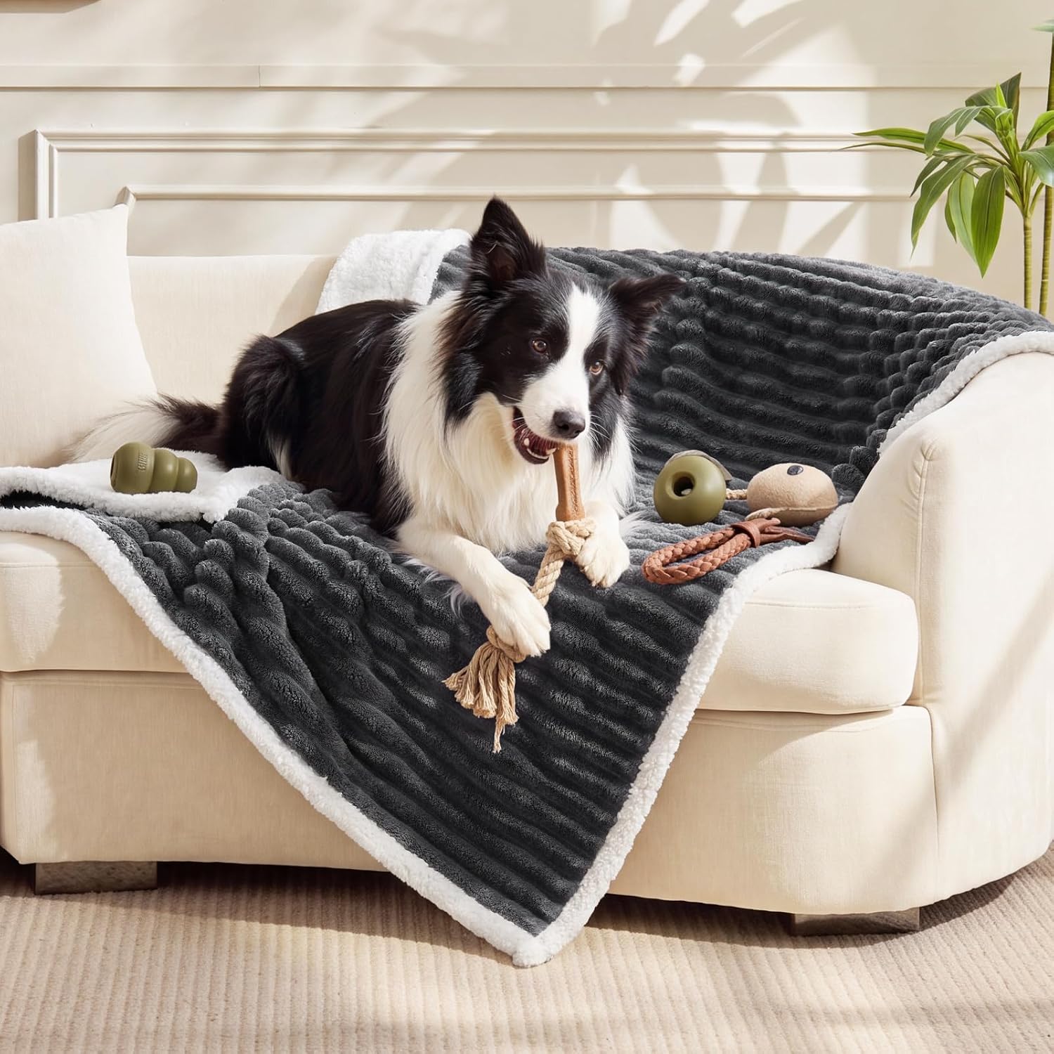 Waterproof Pet Blanket for Large Dogs, Soft Protective Throw for Home & Furniture