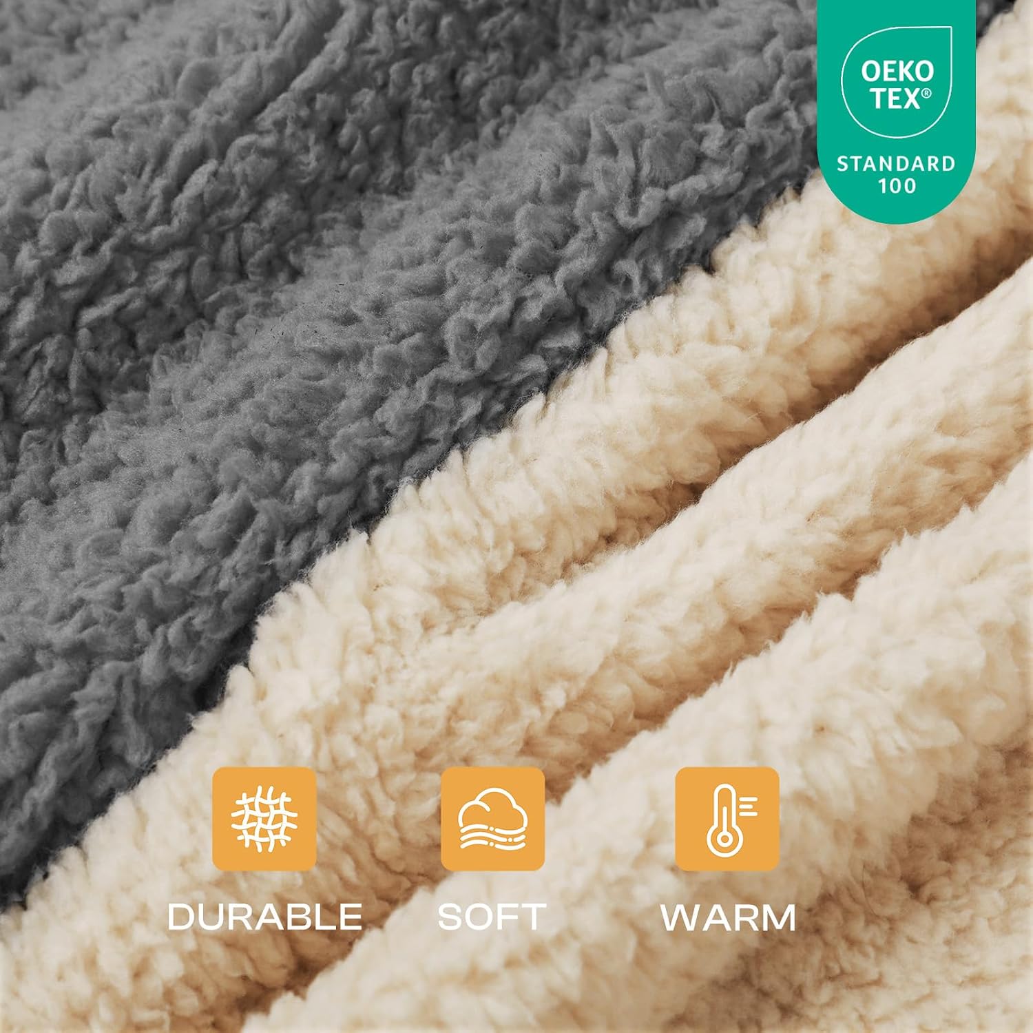 Ultra Soft Sherpa Fleece Pet Blanket for Small Dogs & Cats, Cozy Plush Throw - Image 2