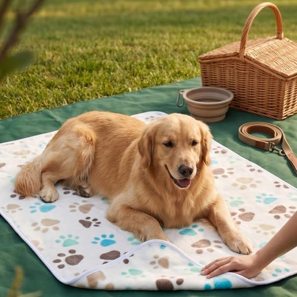 Waterproof Pet Blanket for Couch, Soft Protective Throw, 25x35", Off White