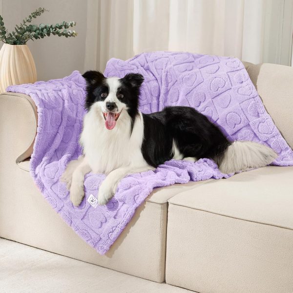 Soft Fleece Pet Blanket, 300GSM Cozy Throw for Small Dogs & Cats, 41x31"