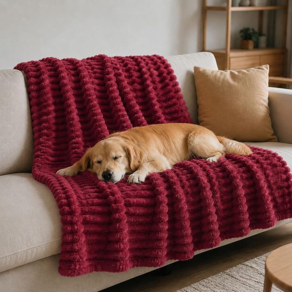 Soft Yellow Comfort Pet Blanket, Cozy Throw for Dogs, Indoor Use