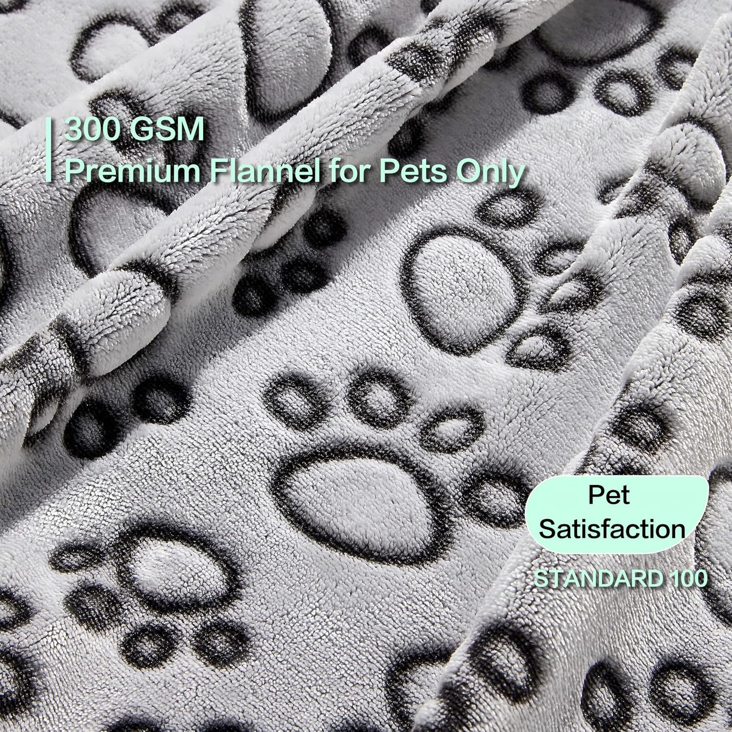 Soft Washable Dog & Cat Blanket, 40x32" Cozy Fleece Pet Throw for Small, Medium & Large Pets - Image 2